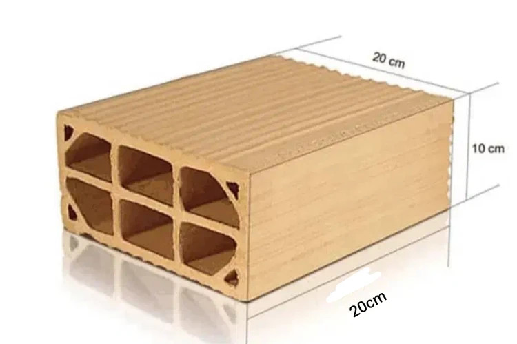 آجرسوراخ دار_سفالی تیغه کشی(2*3سوخدار)Perforated brick_clay blade (2*3 holes)